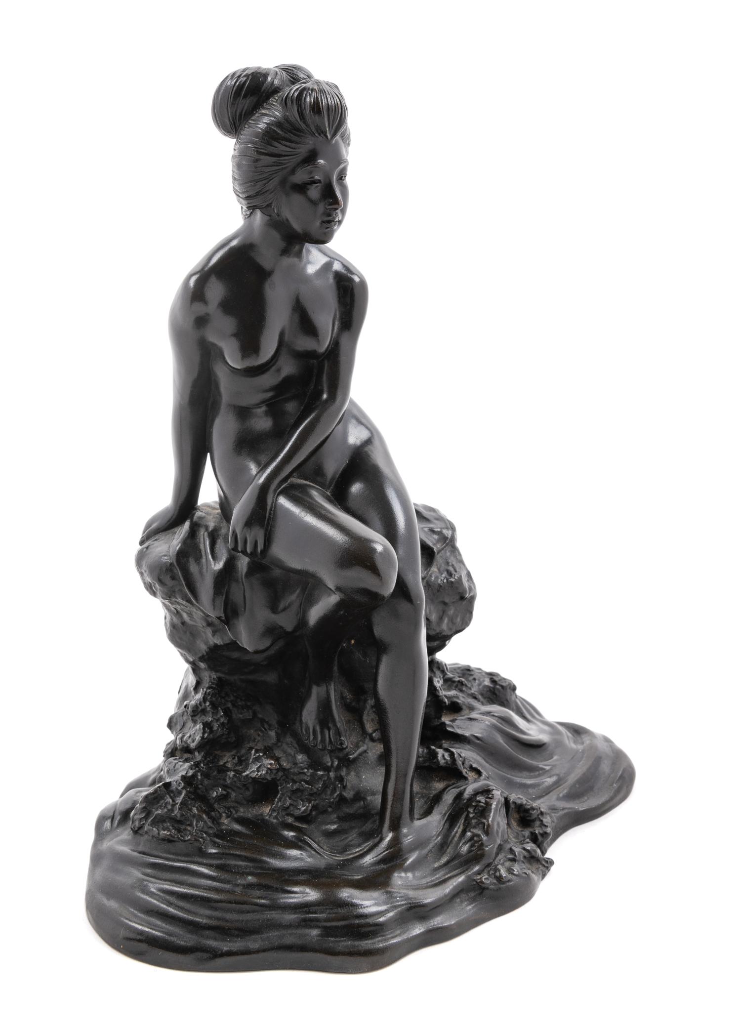 A Japanese Bronze Figure of a Lady