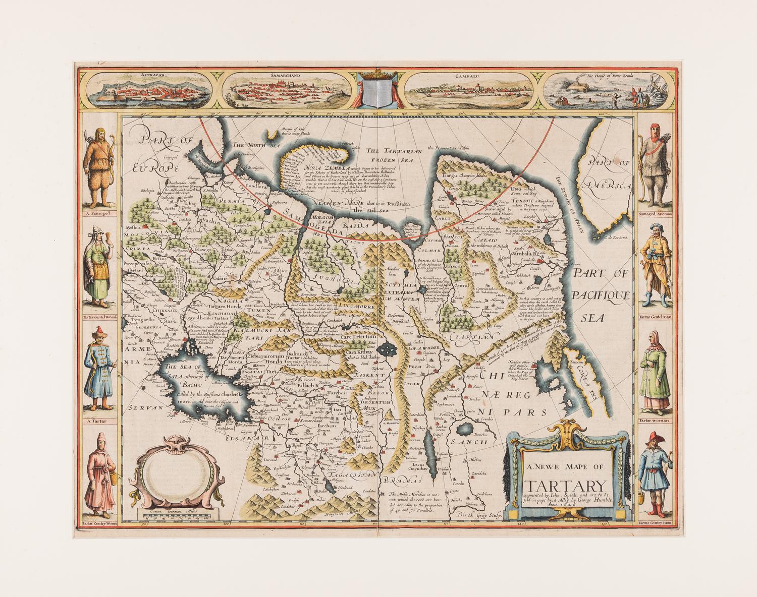 SPEED, John (1552-1629). A Newe Mape of Tartary . London: G. Humble, 1626 (but later).