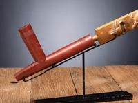 Standing Rock Sioux Carved Pipe Stem, with Catlinite Bowl