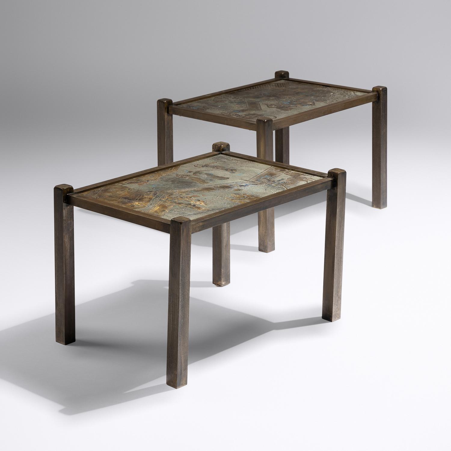 Pair of side tables, c. 1965