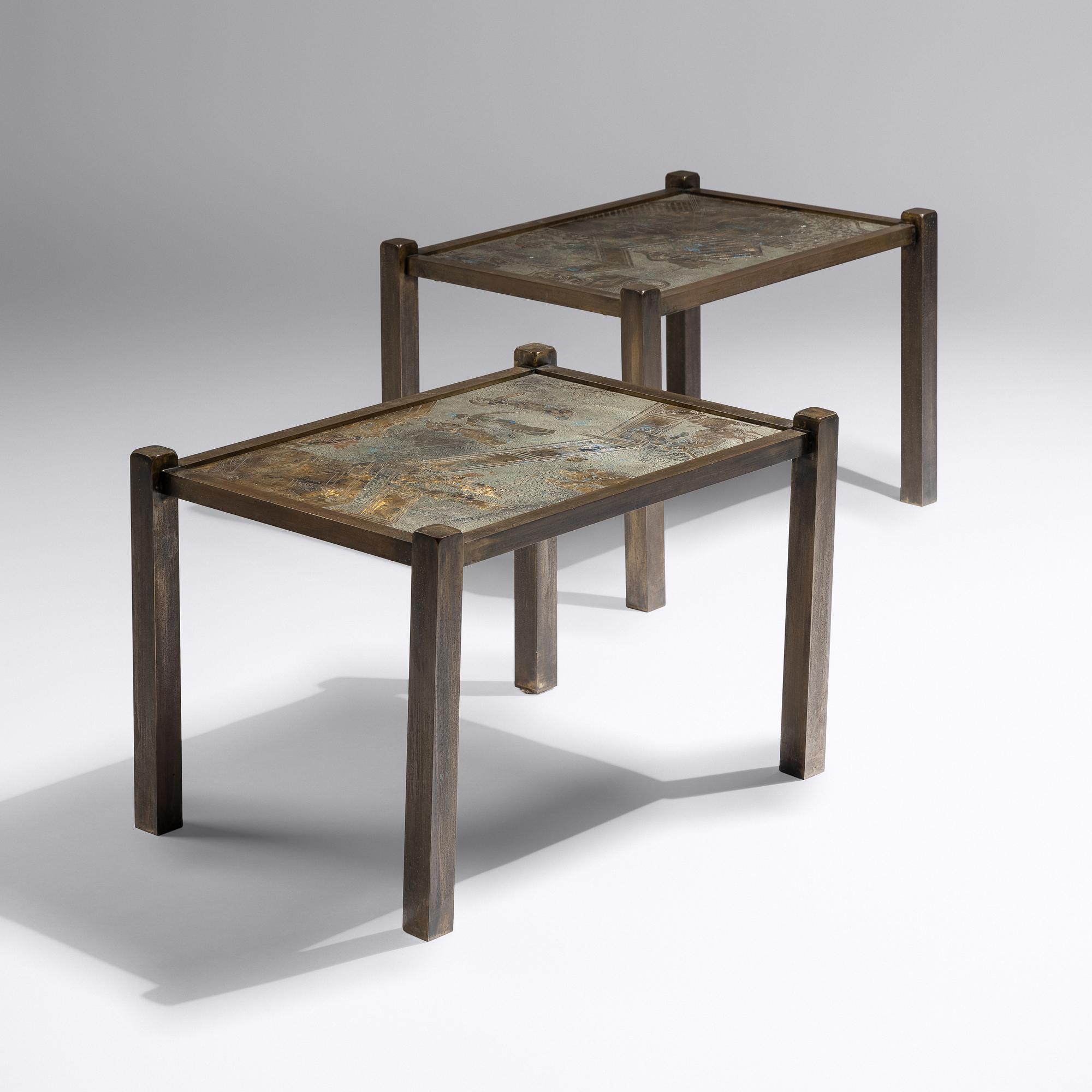 Pair of side tables, c. 1965