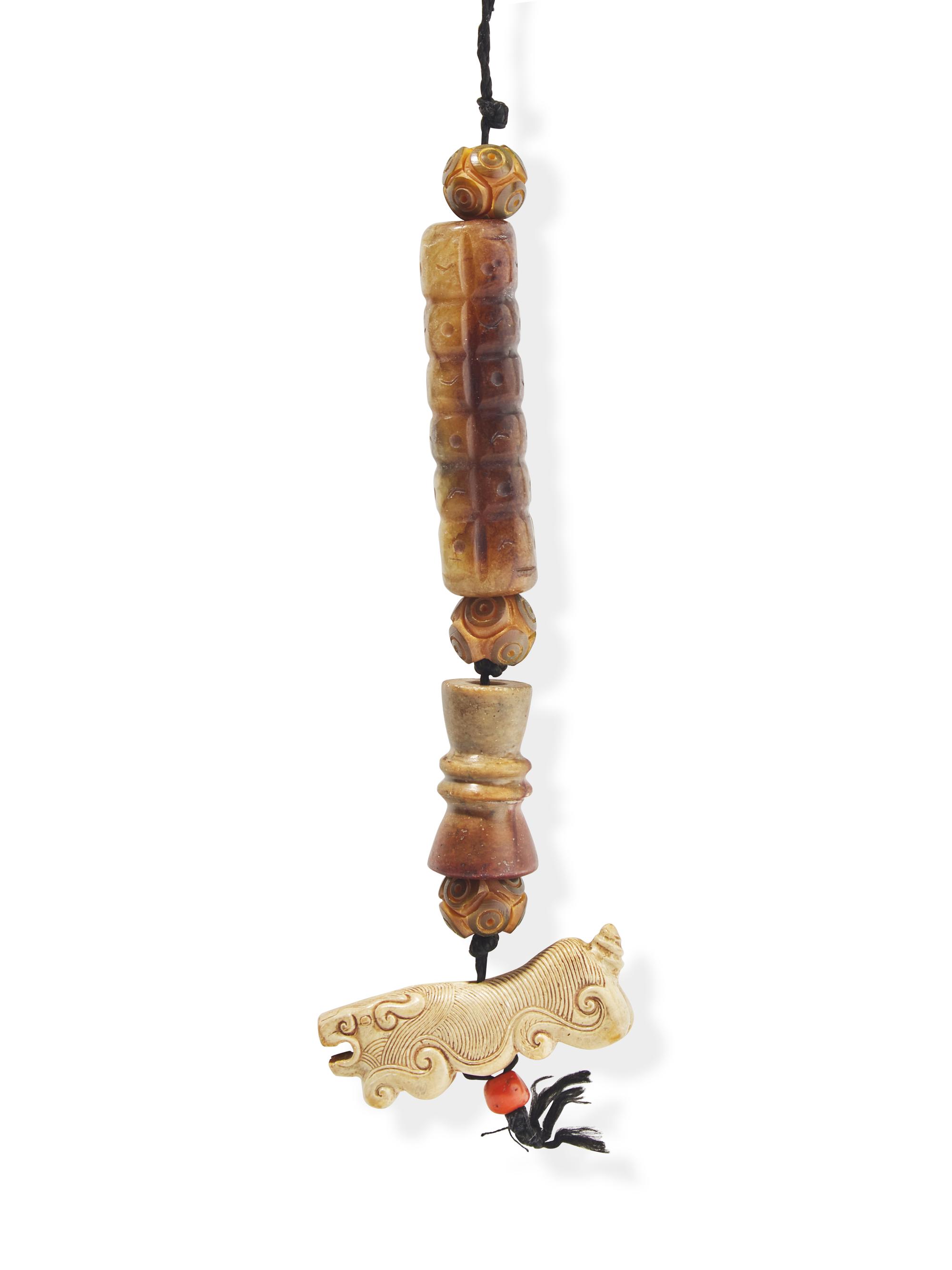 Two Chinese Jade Pendant Assemblages