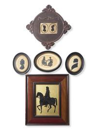 An Assorted Group of Five Silhouette Profile Portraits