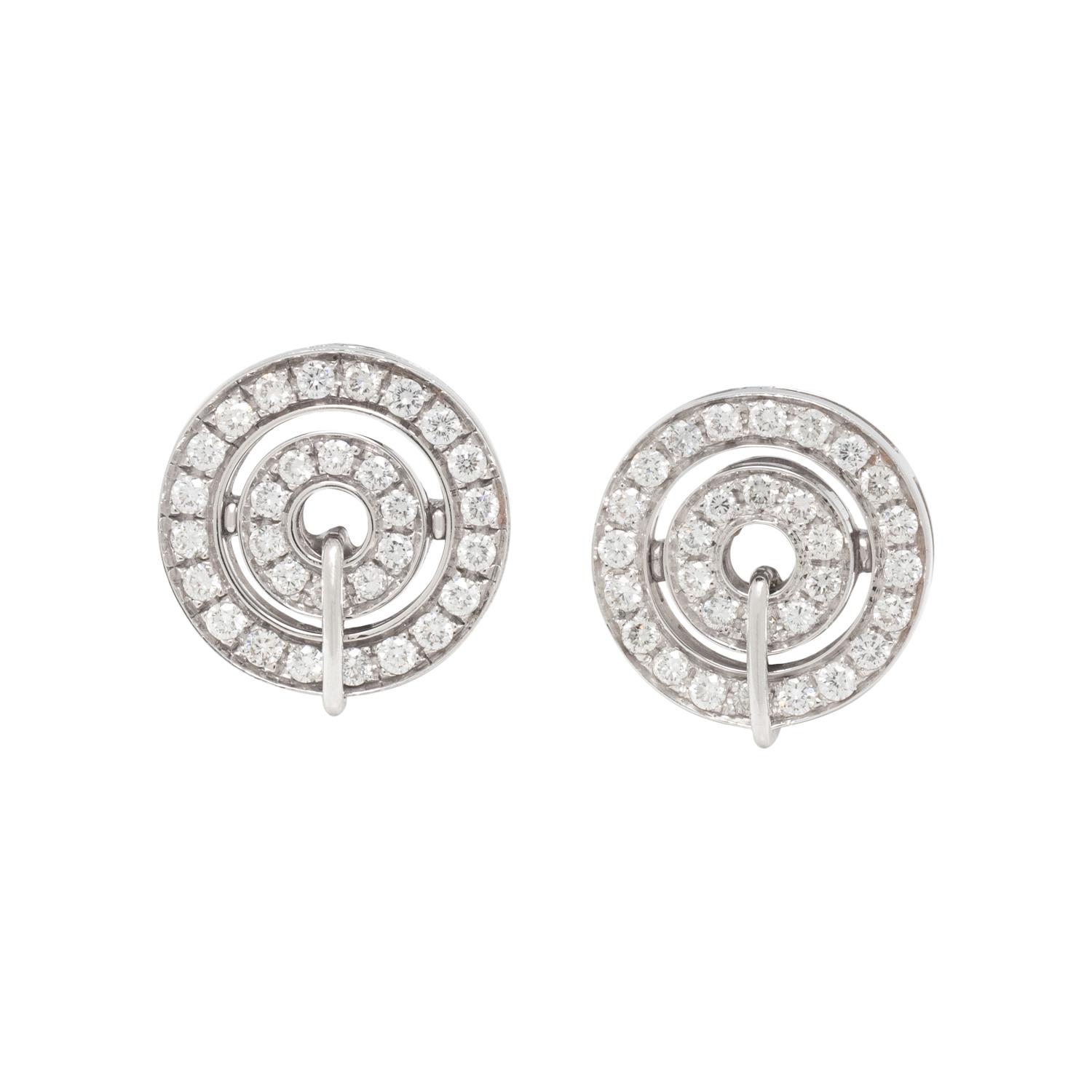 BULGARI, WHITE GOLD AND DIAMOND 'ASRALE' NECKLACE AND CLIP EARRINGS