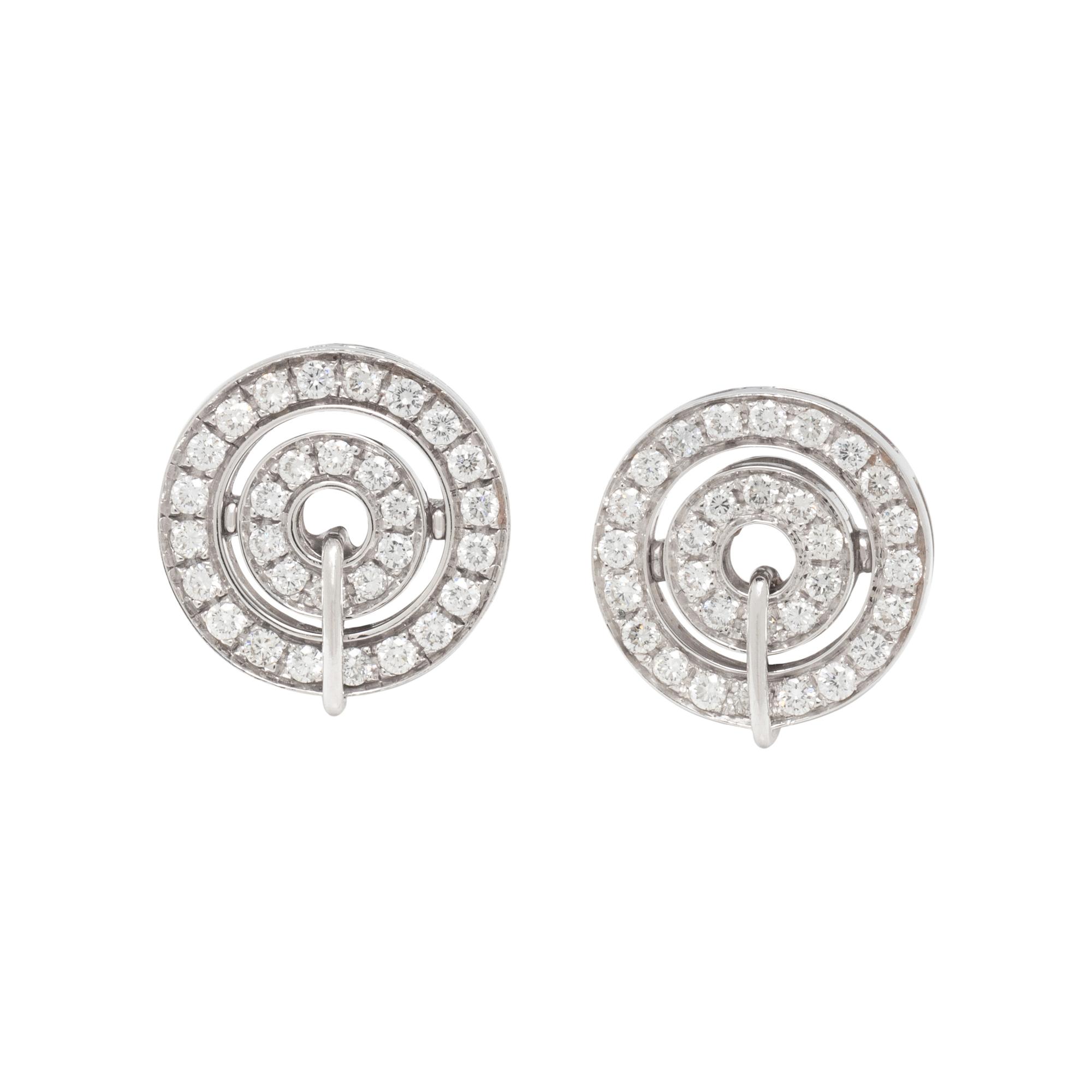 BULGARI, WHITE GOLD AND DIAMOND 'ASRALE' NECKLACE AND CLIP EARRINGS