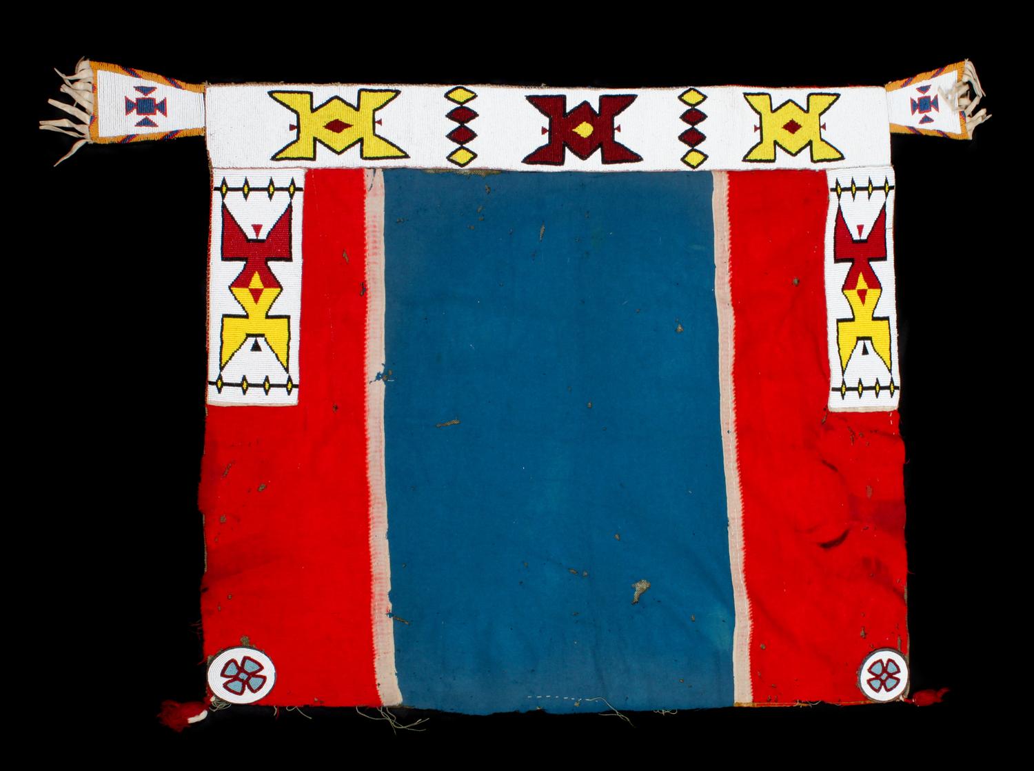 A Blackfeet Beaded Saddle Blanket Length 51 x width 32 inches. — CIRCA 1930