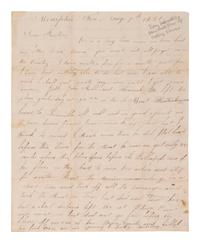 [ENSLAVEMENT]. A letter describing the practice of buying & selling enslaved persons. 7 August 1831.