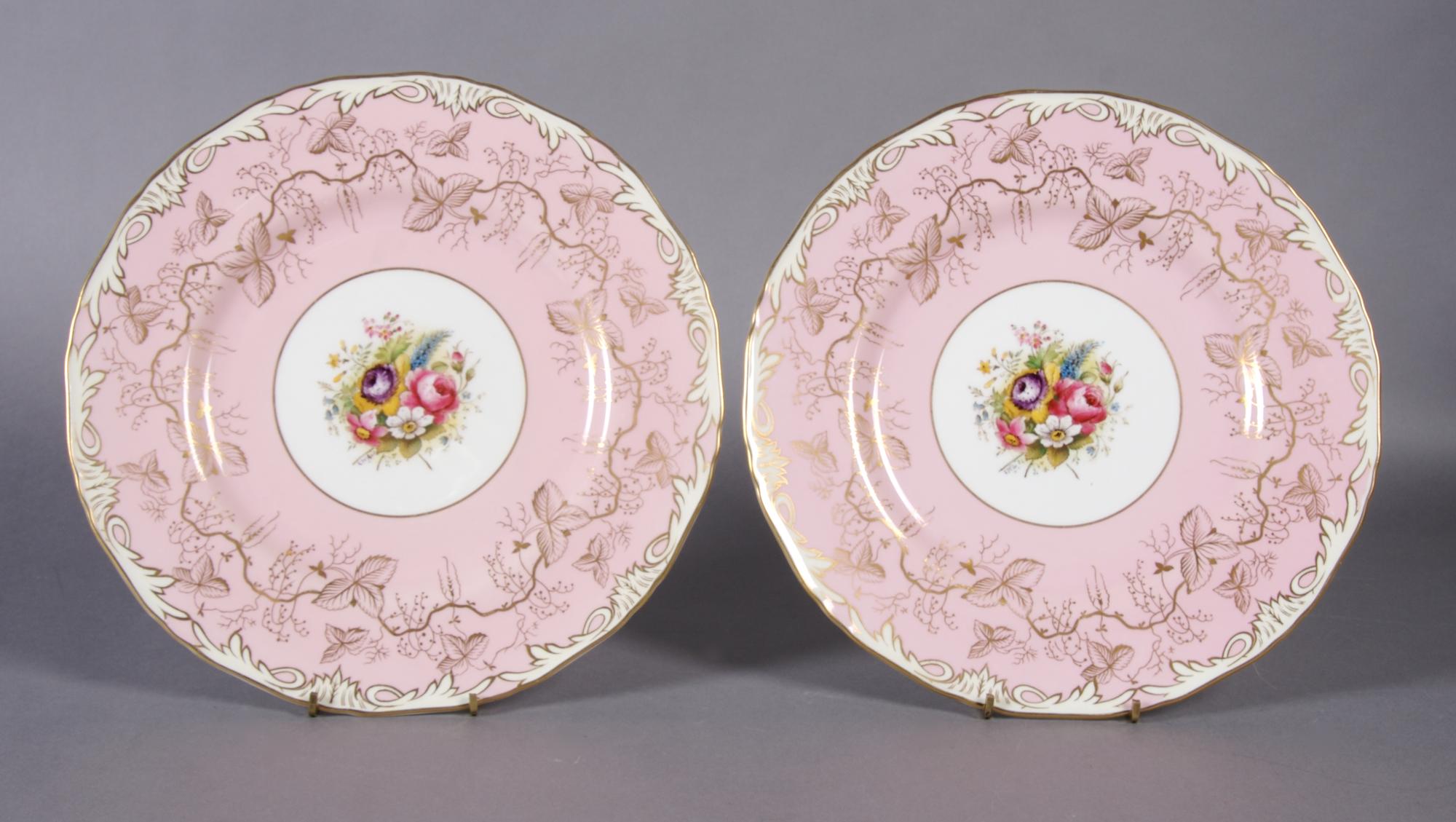 A Group of Twelve Porcelain Dinner Plates, Royal Worcester, Diameter 10 3/4 inches.