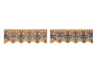 Three Crewelwork Drapery Pelmets