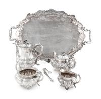 A Victorian Silver Four-Piece Tea and Coffee Service