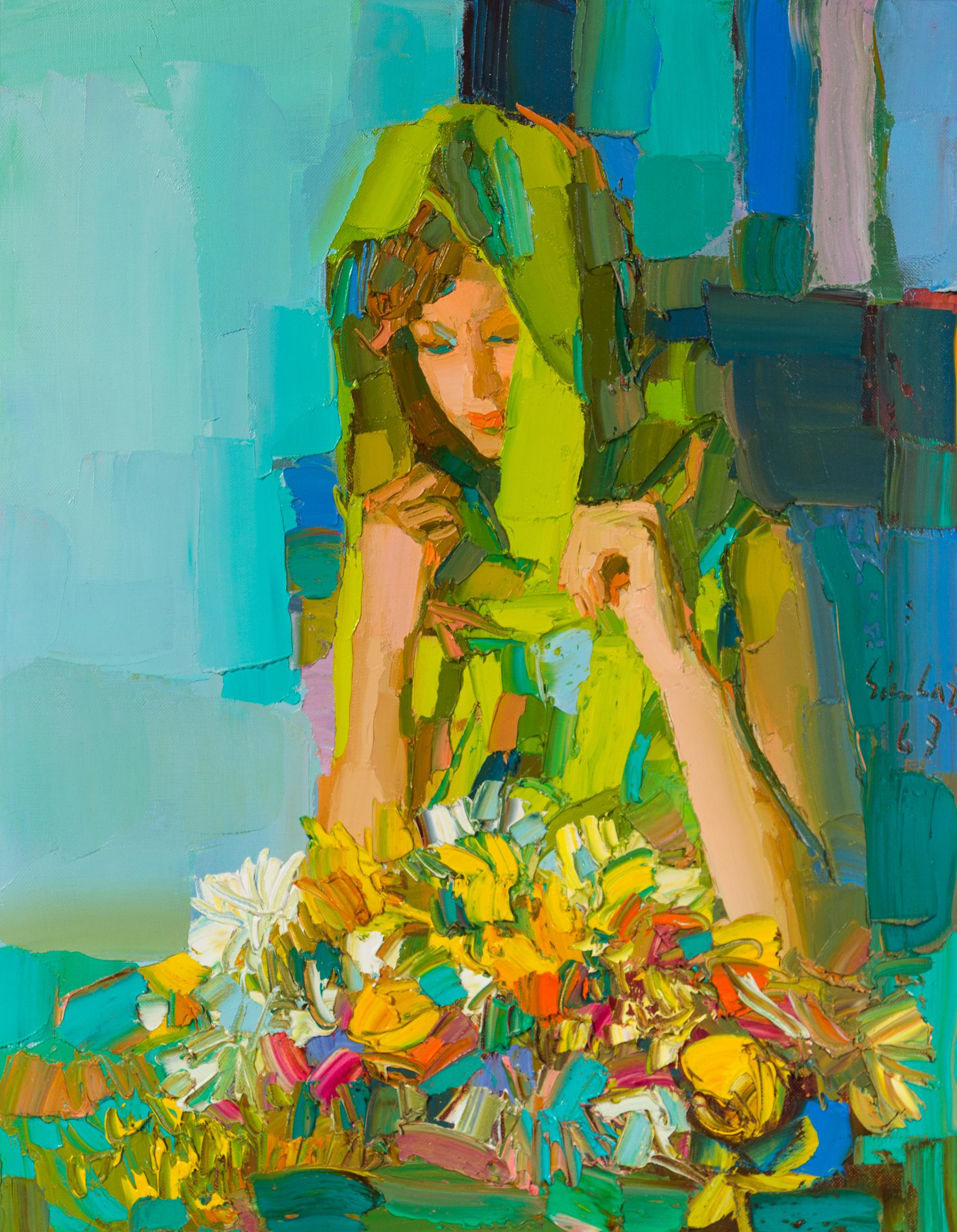 Nicola Simbari, (Italian, 1927–2012), The Green Shawl, 1967