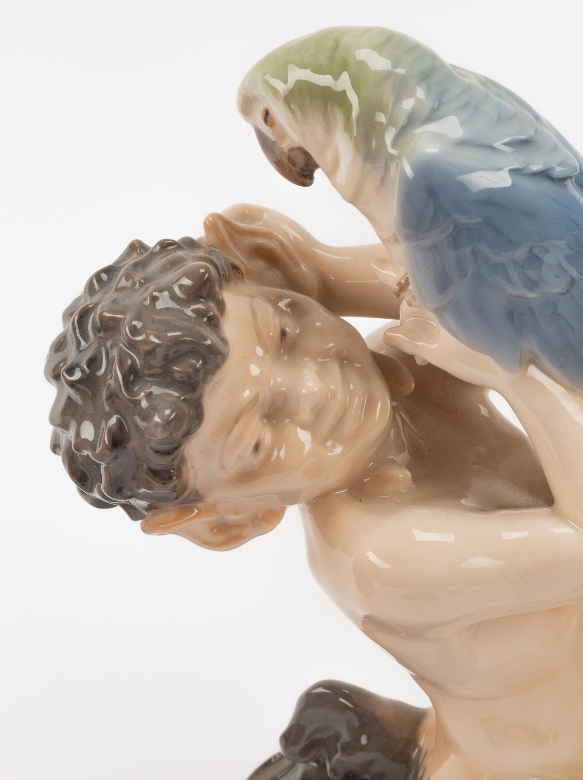 A Group of Nine Royal Copenhagen Porcelain Figures
