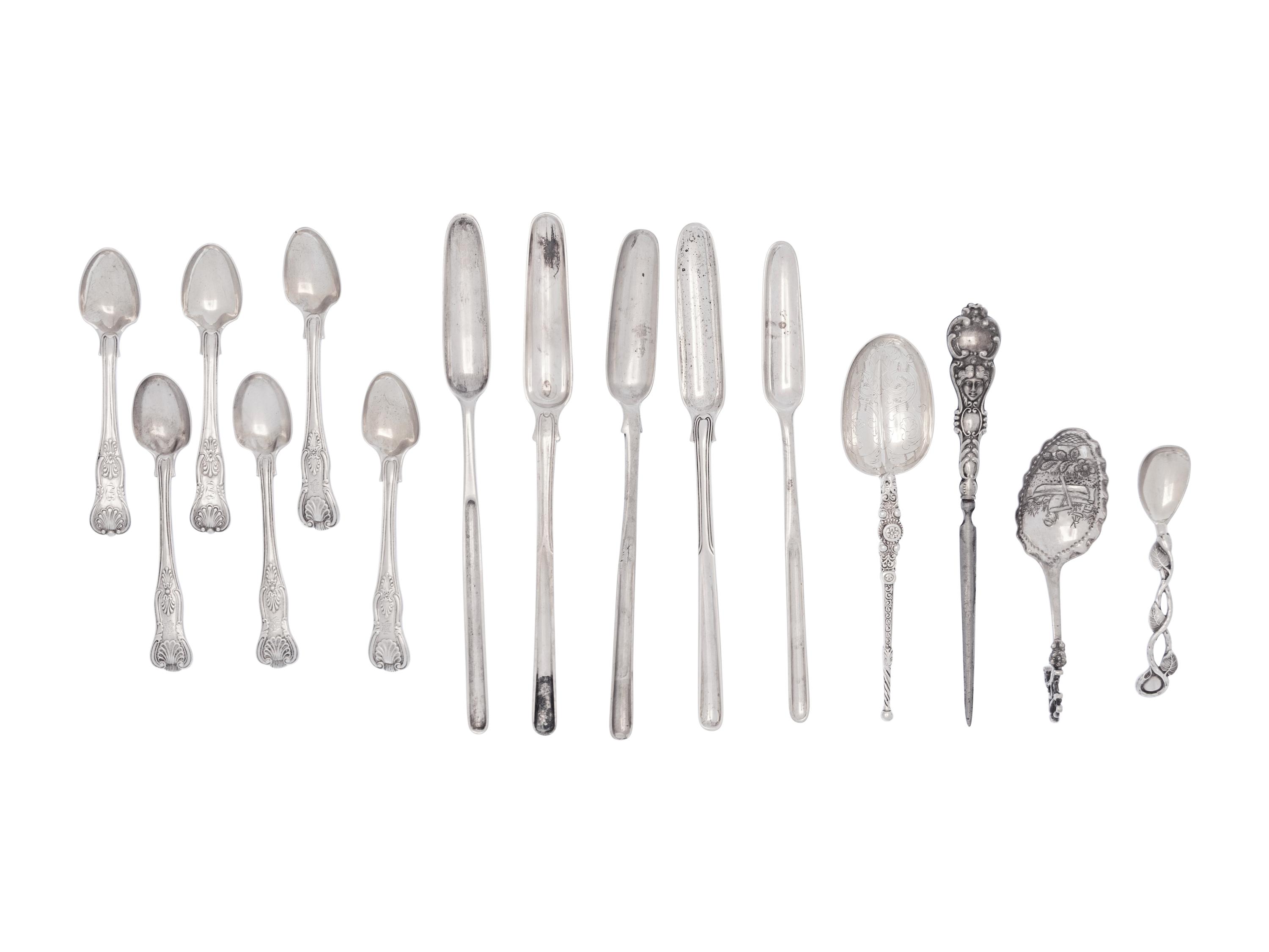 A Group of Silver Flatware Articles