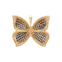 SAPPHIRE AND DIAMOND BUTTERFLY PENDANT