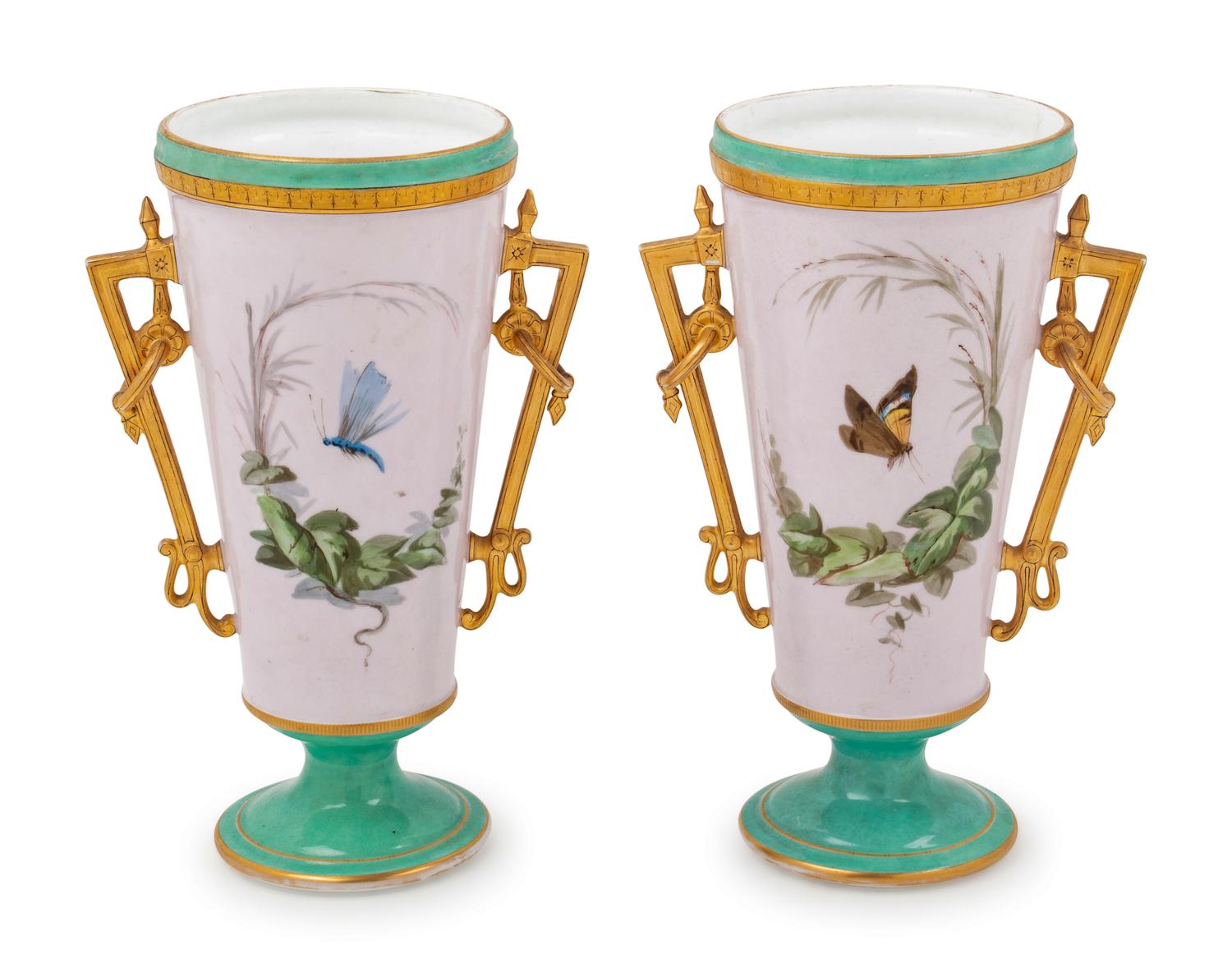 A Pair of Paris Porcelain Vases