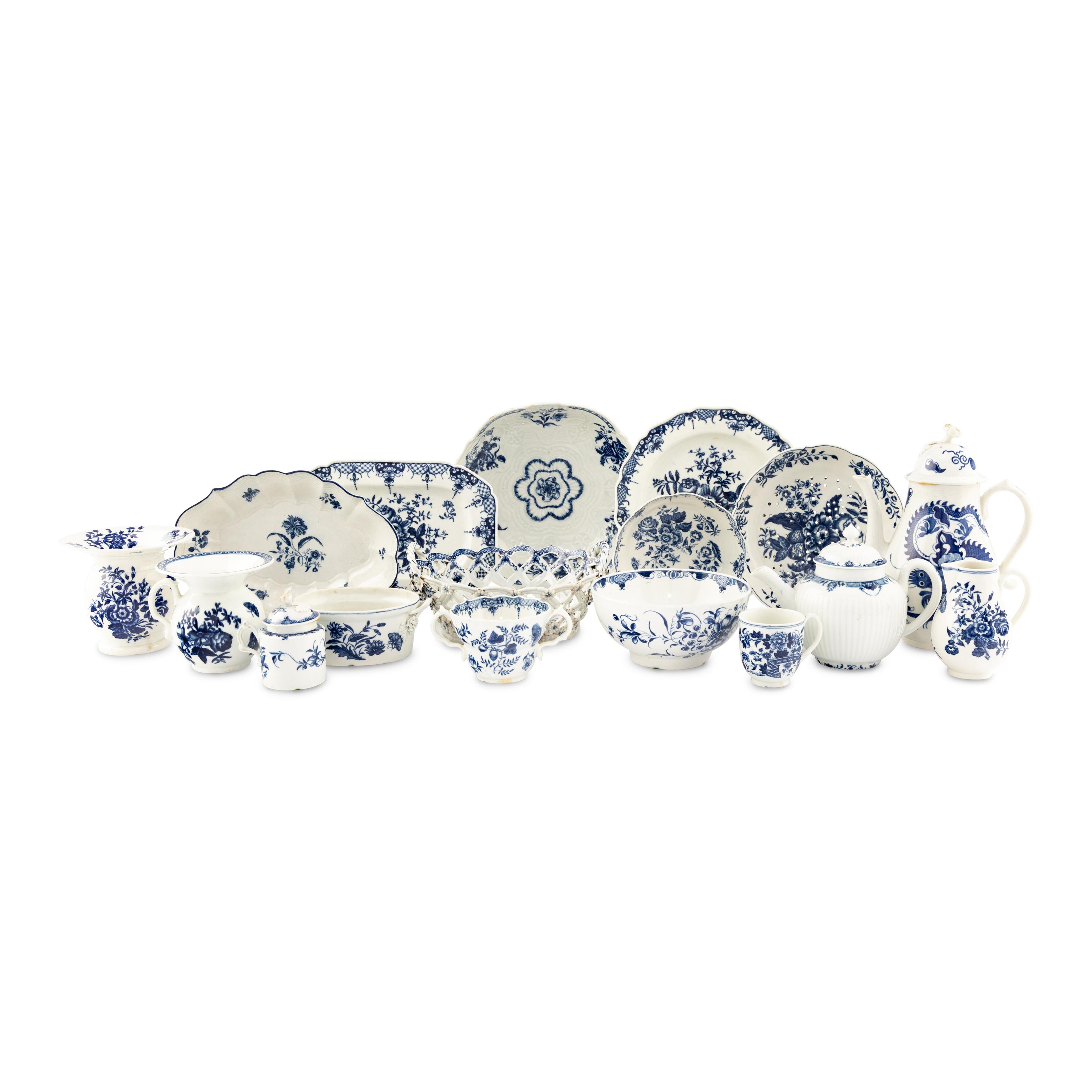 A Group of Worcester and Other Porcelain Table Articles