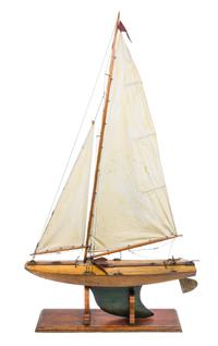 An English Model of a Sailboat Width 29 inches. — LATE 19TH/EARLY 20TH CENTURY