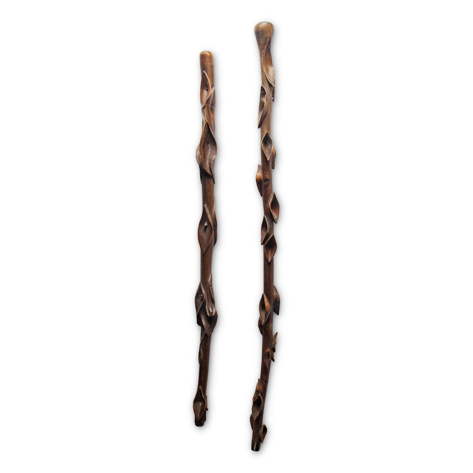 Cheyenne Carved Diamond Willow Staffs