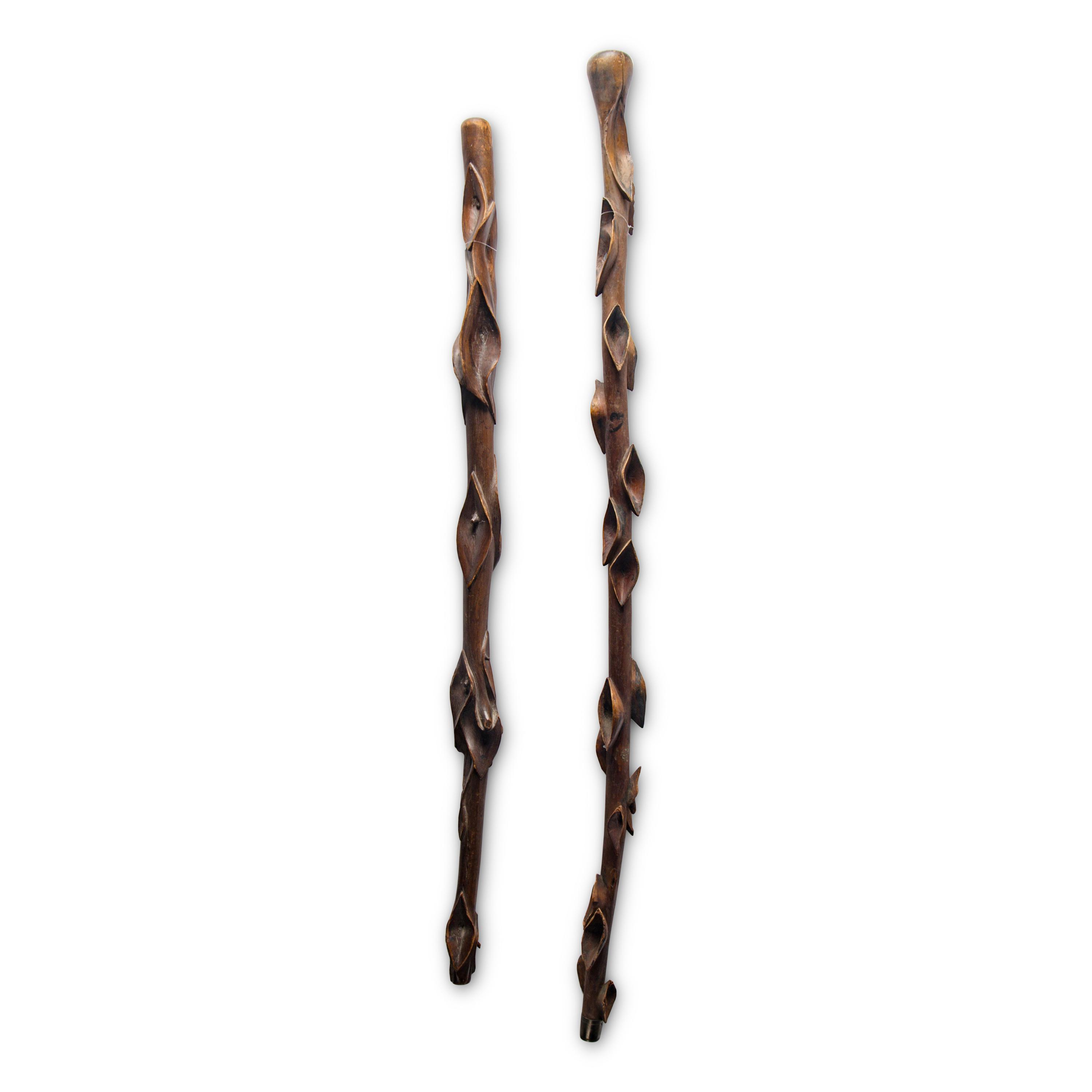 Cheyenne Carved Diamond Willow Staffs