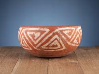 Pinedale Black-on-Red and St. Johns Polychrome Pottery Bowls