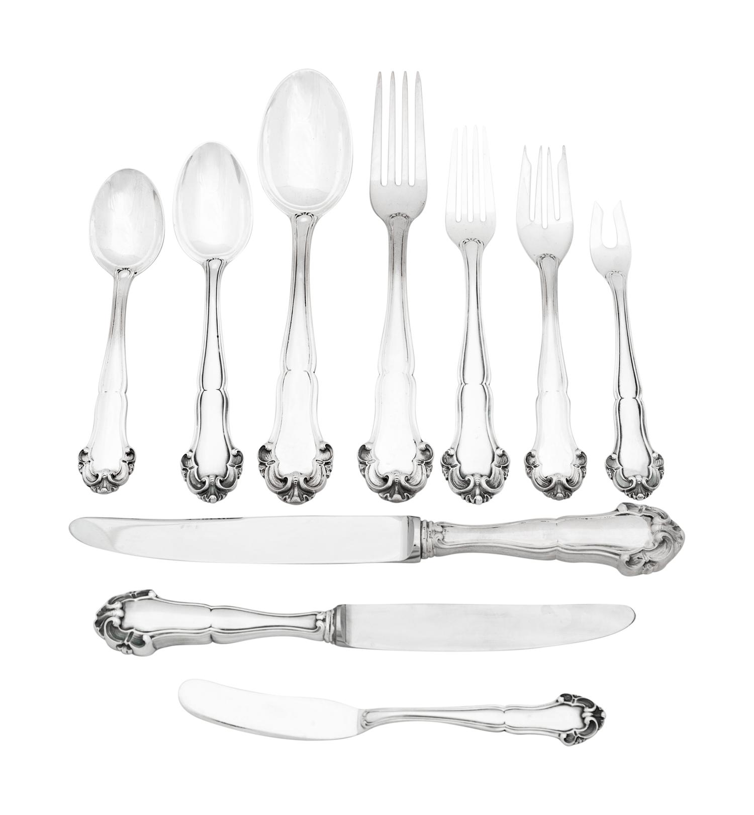 A Buccellati Grande Imperiale Silver Flatware Service