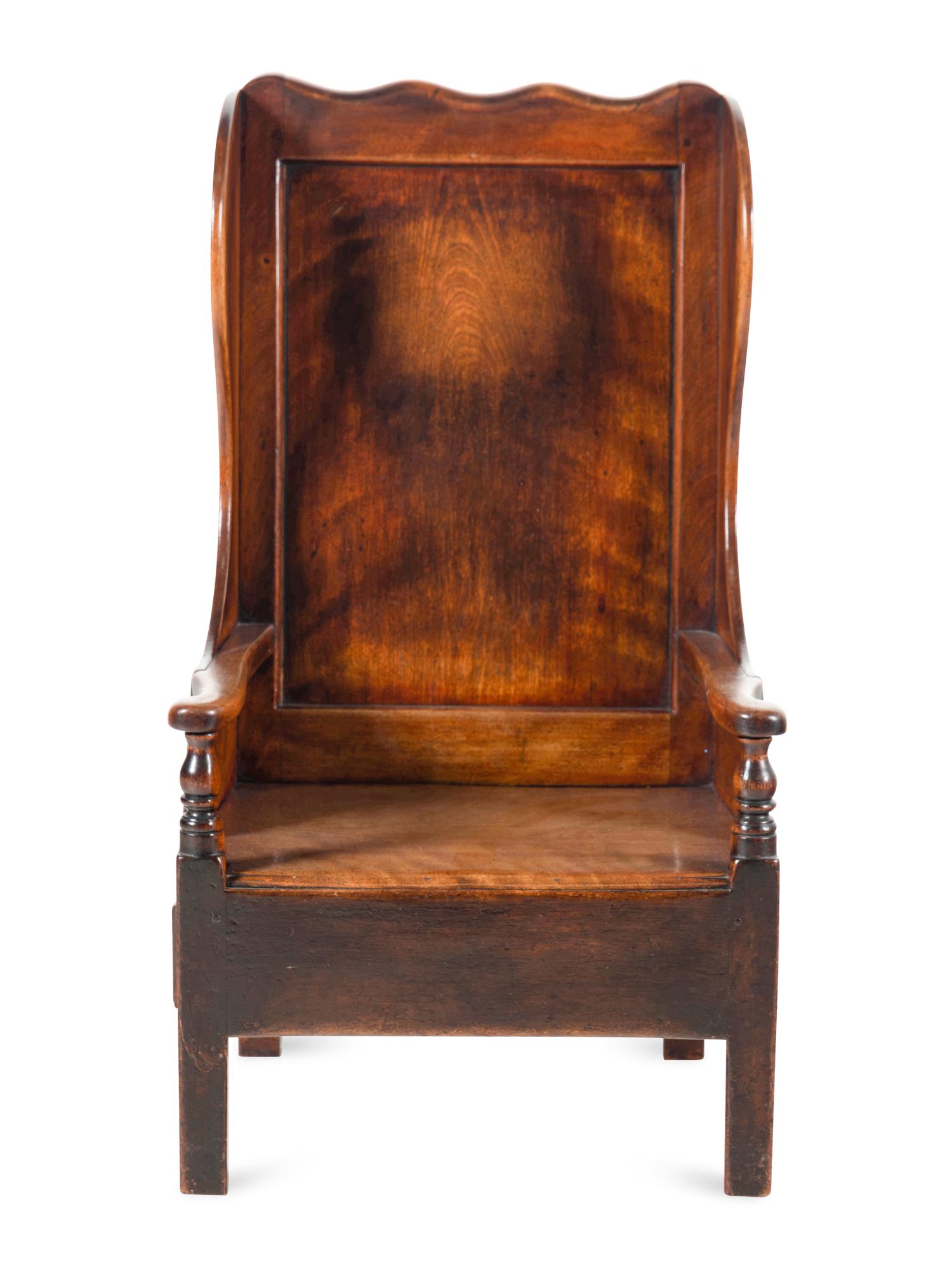 An English Oak Lambing Chair
