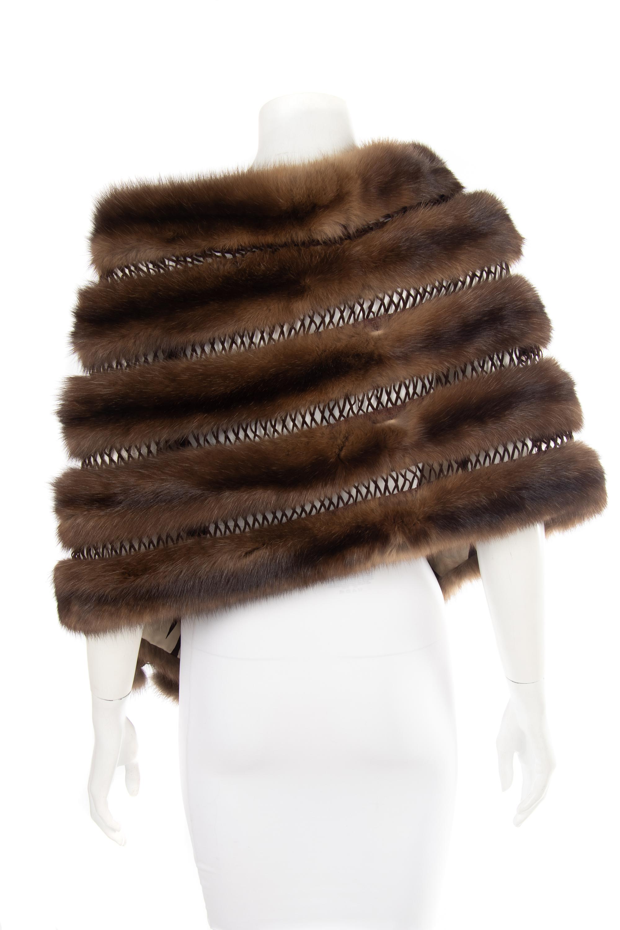 Two J. Mendel Sable Fur Wraps