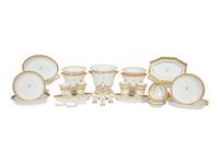 A Continental Gilt Decorated Porcelain Dessert Service