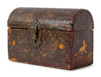 A Tooled Leather Document Box