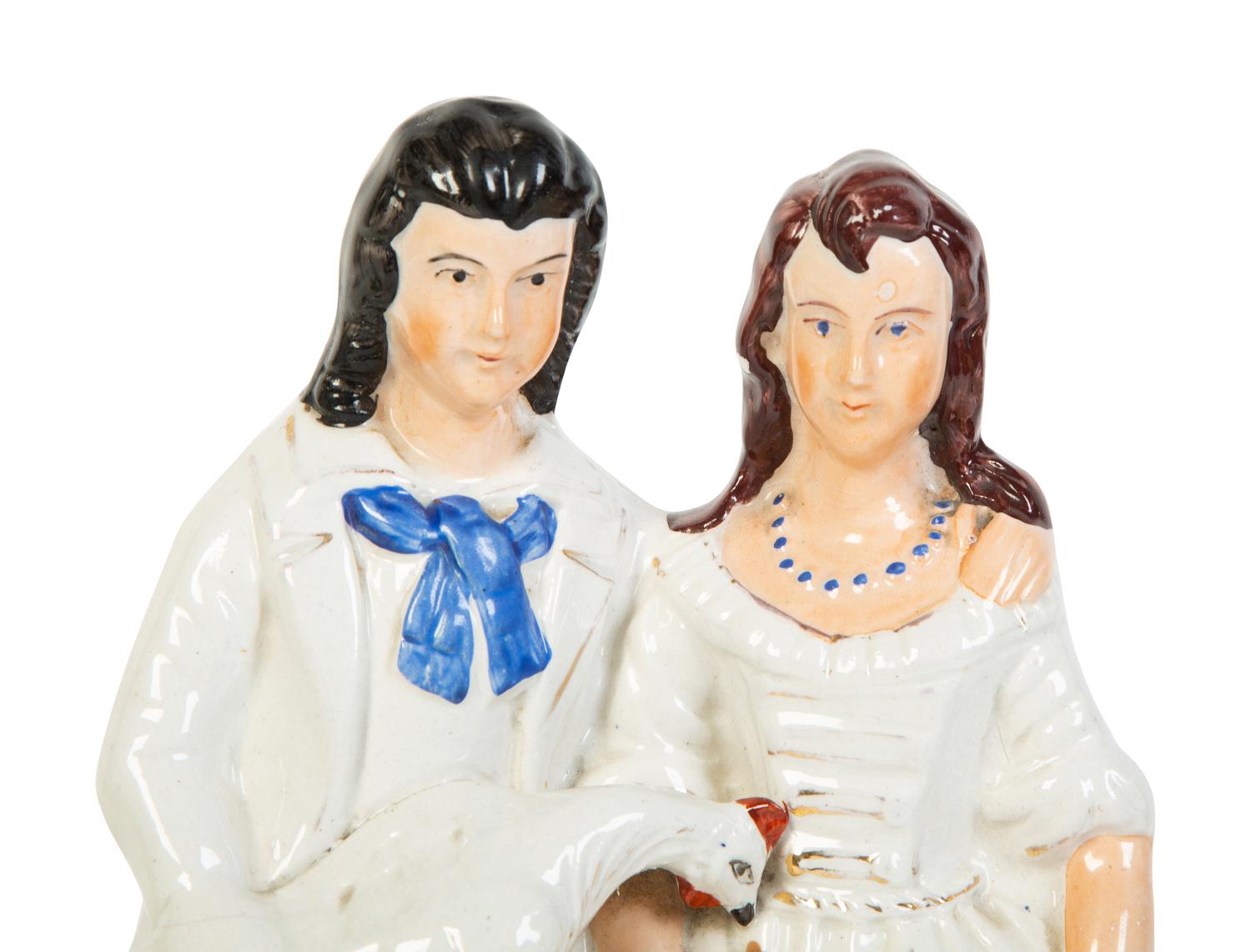 A Group of Five Staffordshire Figures — 19TH CENTURY