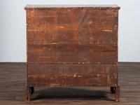 A Chippendale Red-Painted Pine Two Drawer Blanket Chest, or Mule Chest