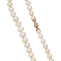 CULTURED SOUTH SEA PEARL AND DIAMOND NECKLACE