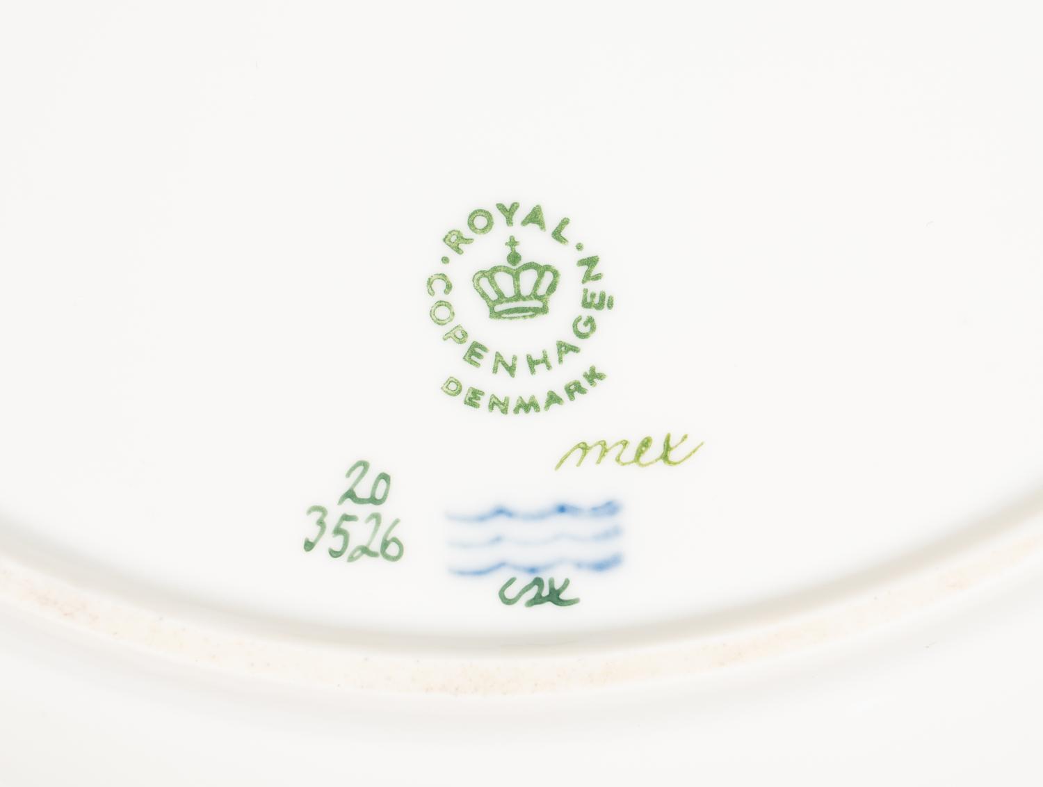 A Set of Twenty-Nine Royal Copenhagen Flora Danica Reticulated Porcelain Dinner Plates