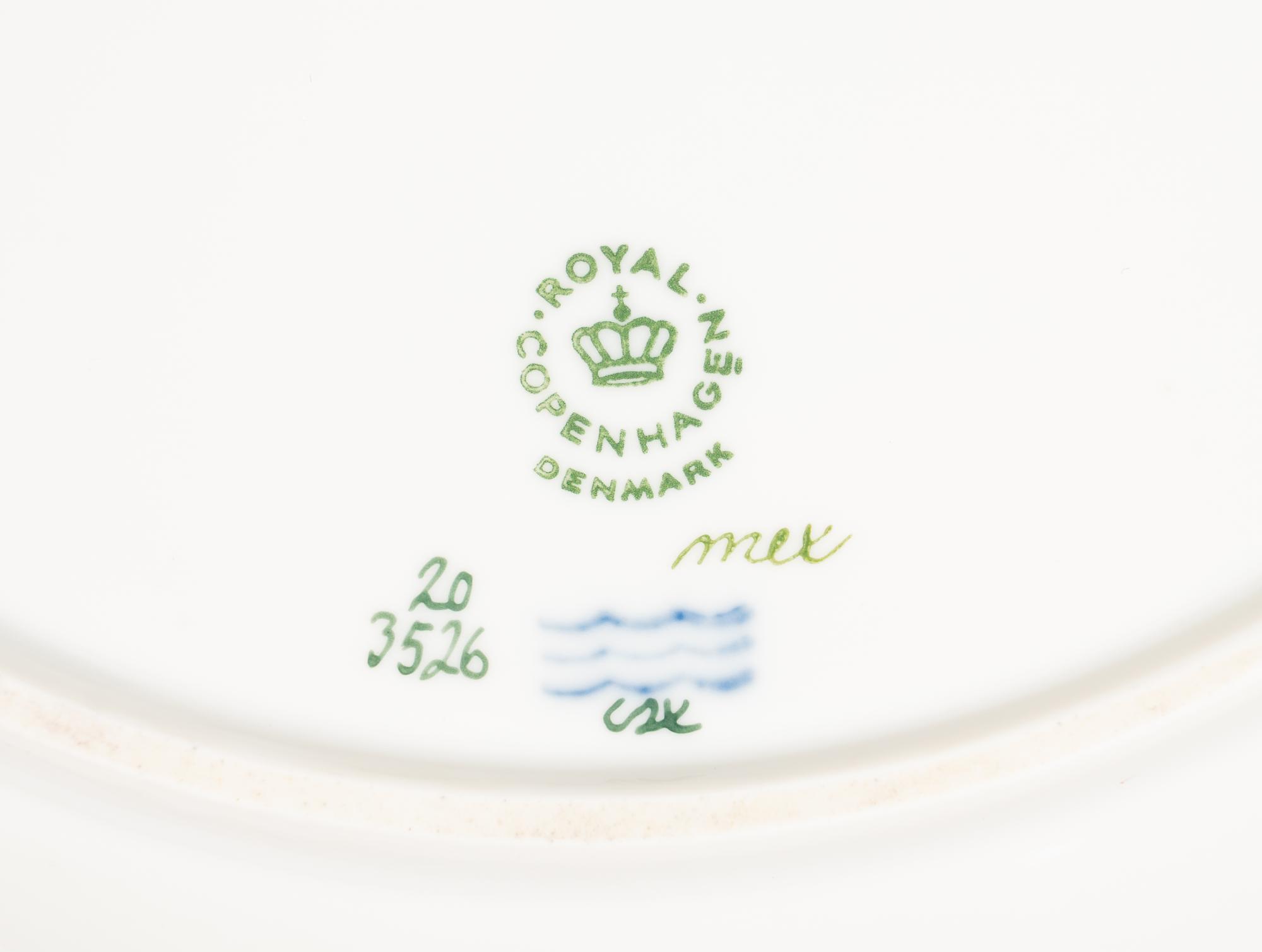 A Set of Twenty-Nine Royal Copenhagen Flora Danica Reticulated Porcelain Dinner Plates