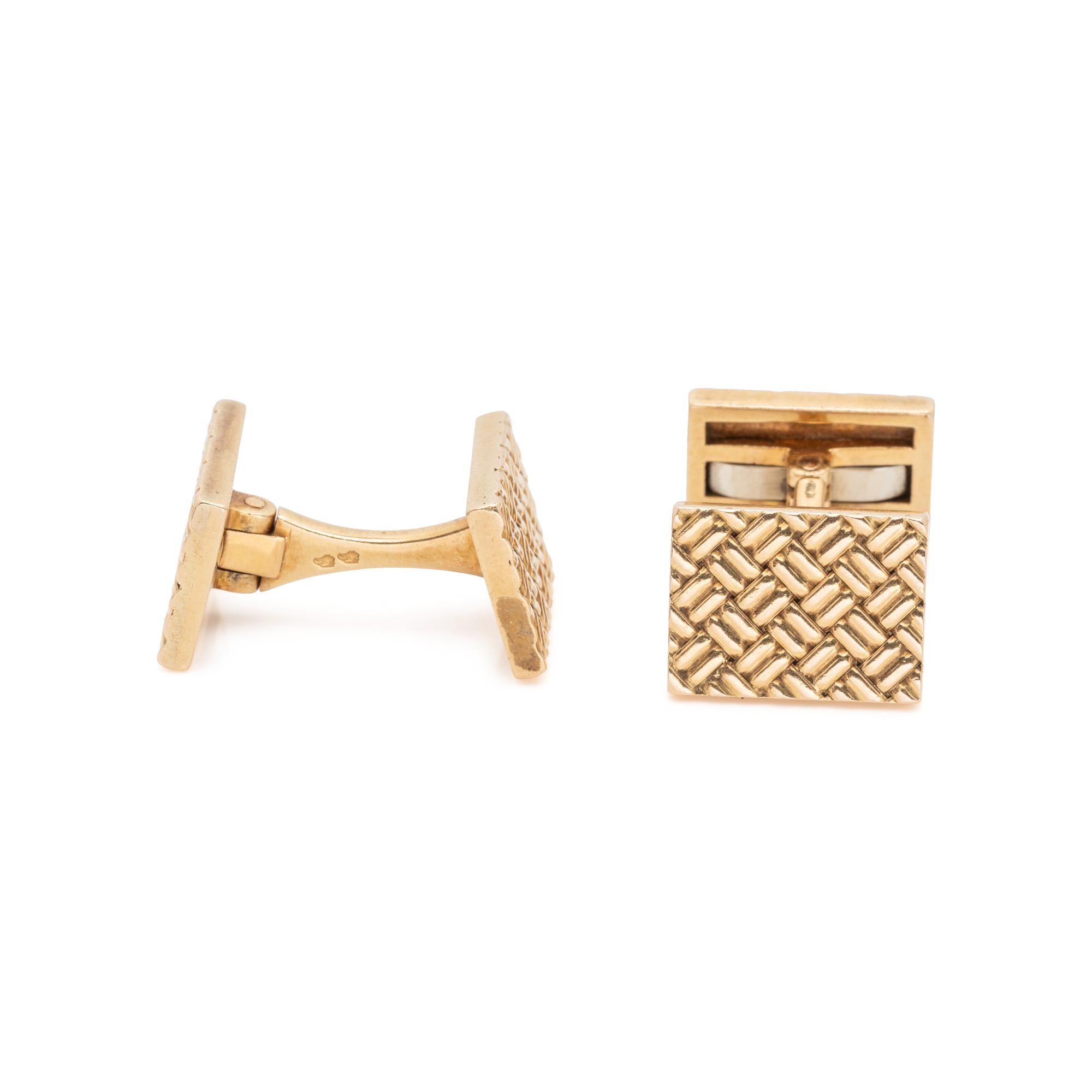 VAN CLEEF & ARPELS, YELLOW GOLD CUFFLINKS