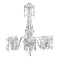 A Waterford Cut Glass Six-Light Chandelier, Height 24 x diameter 23 inches.