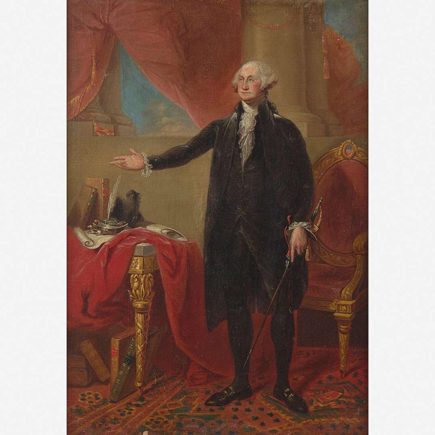 After Gilbert Stuart (1755-1828), American School 19th century The Landsdowne Portrait of George Washington (1732-1799)