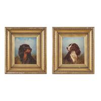 Colin Graeme (English, 1859-1910), A Pair of Dog Head Studies: English Setter and Gordon Setter