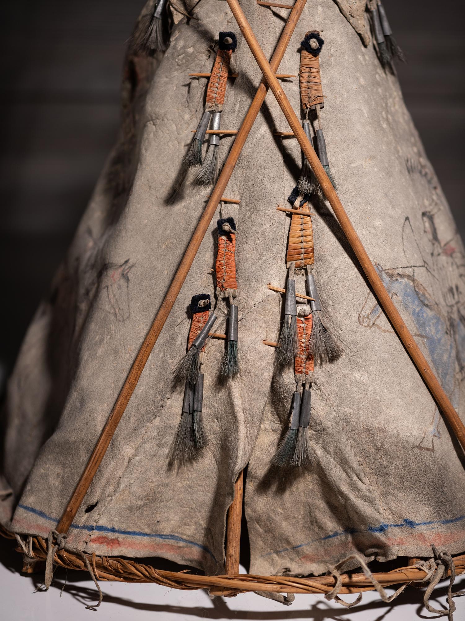 Sioux Painted Hide Model Tipi