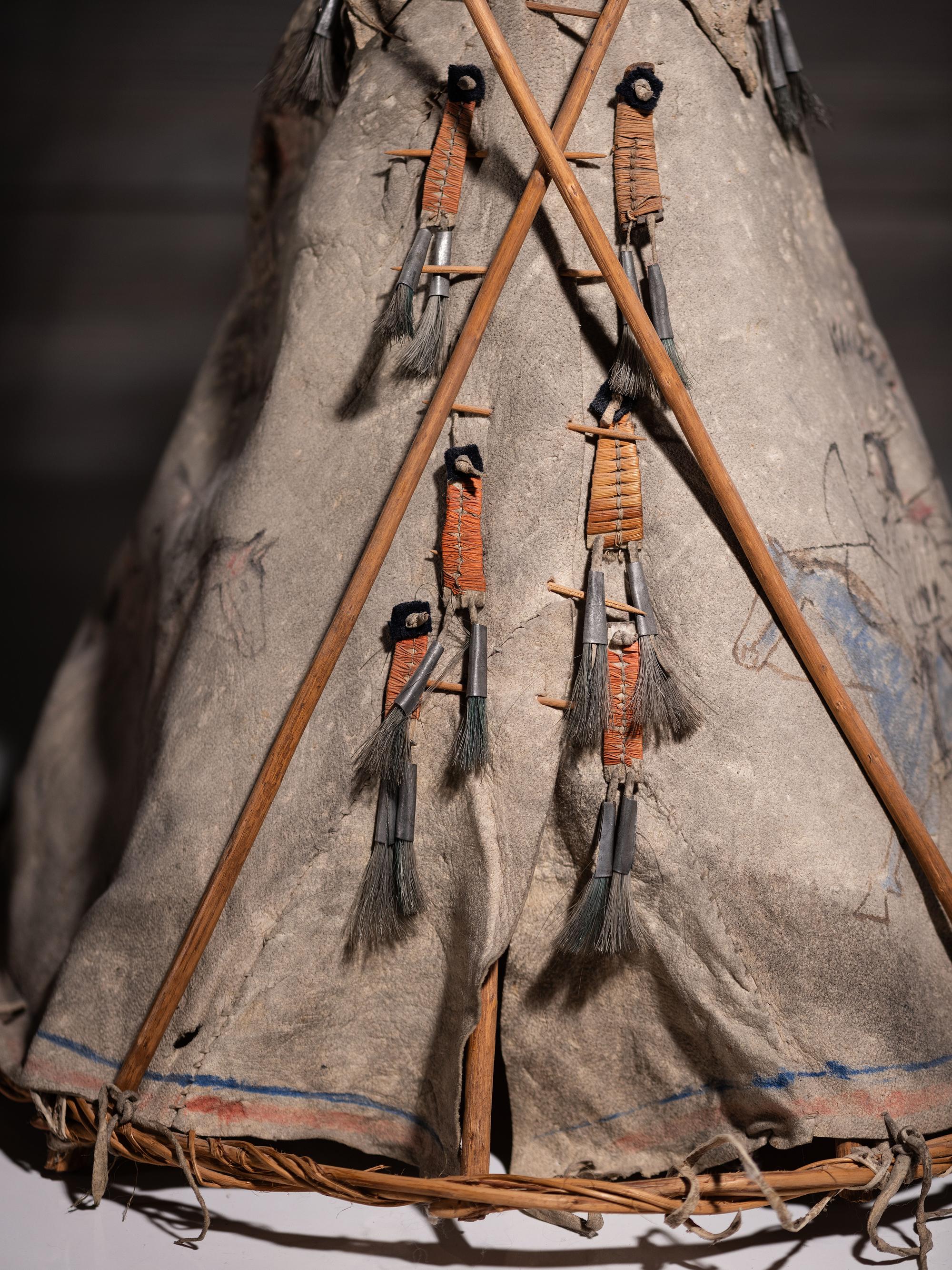 Sioux Painted Hide Model Tipi
