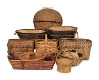 Twelve Woven Baskets