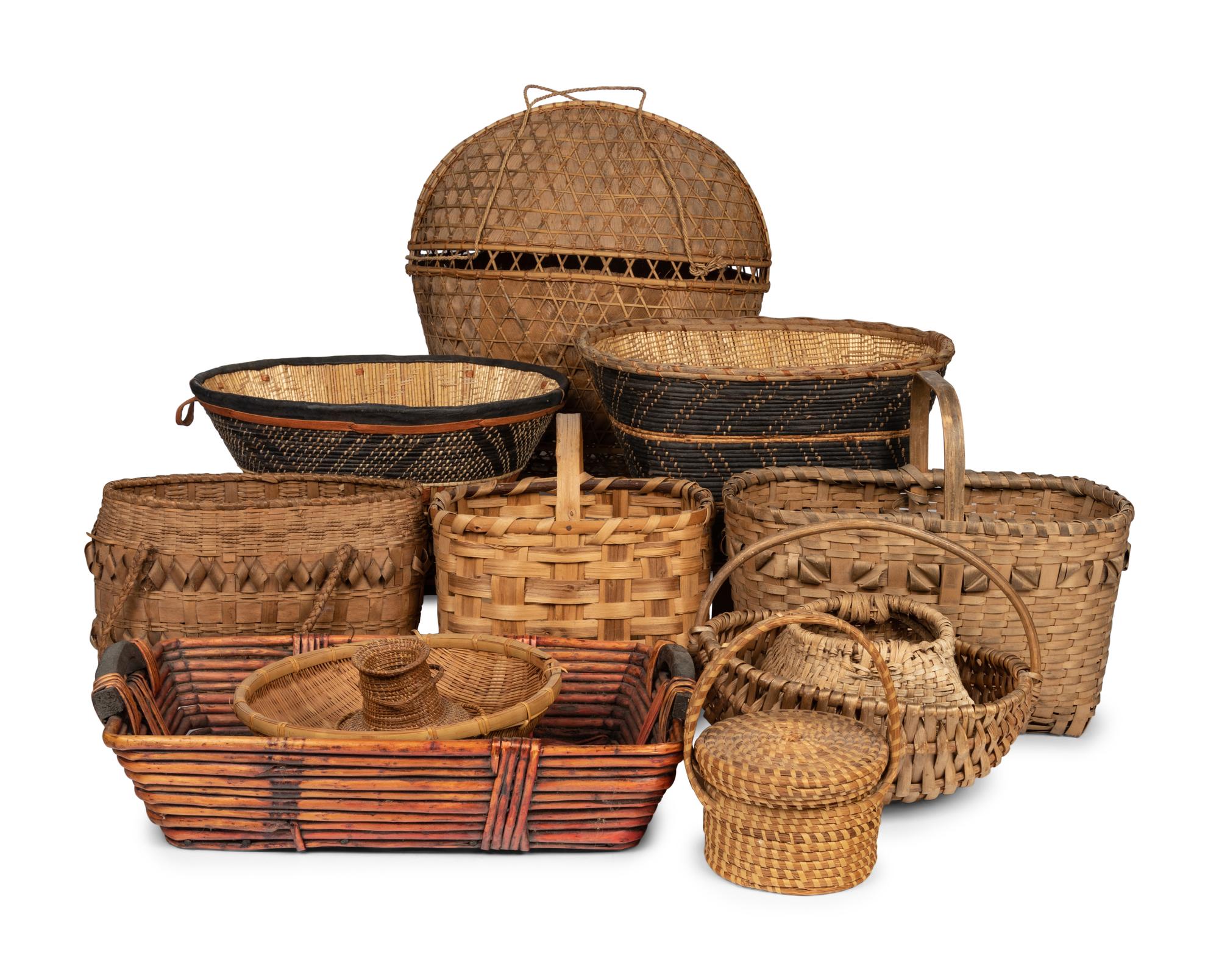 Twelve Woven Baskets