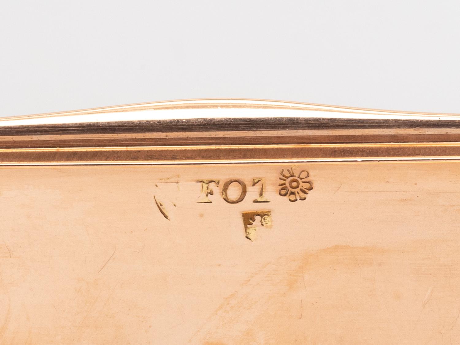 A German Gold and Diamond-Inset Snuff Box