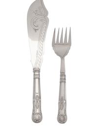 A Silver-Plate Fish Serving Set