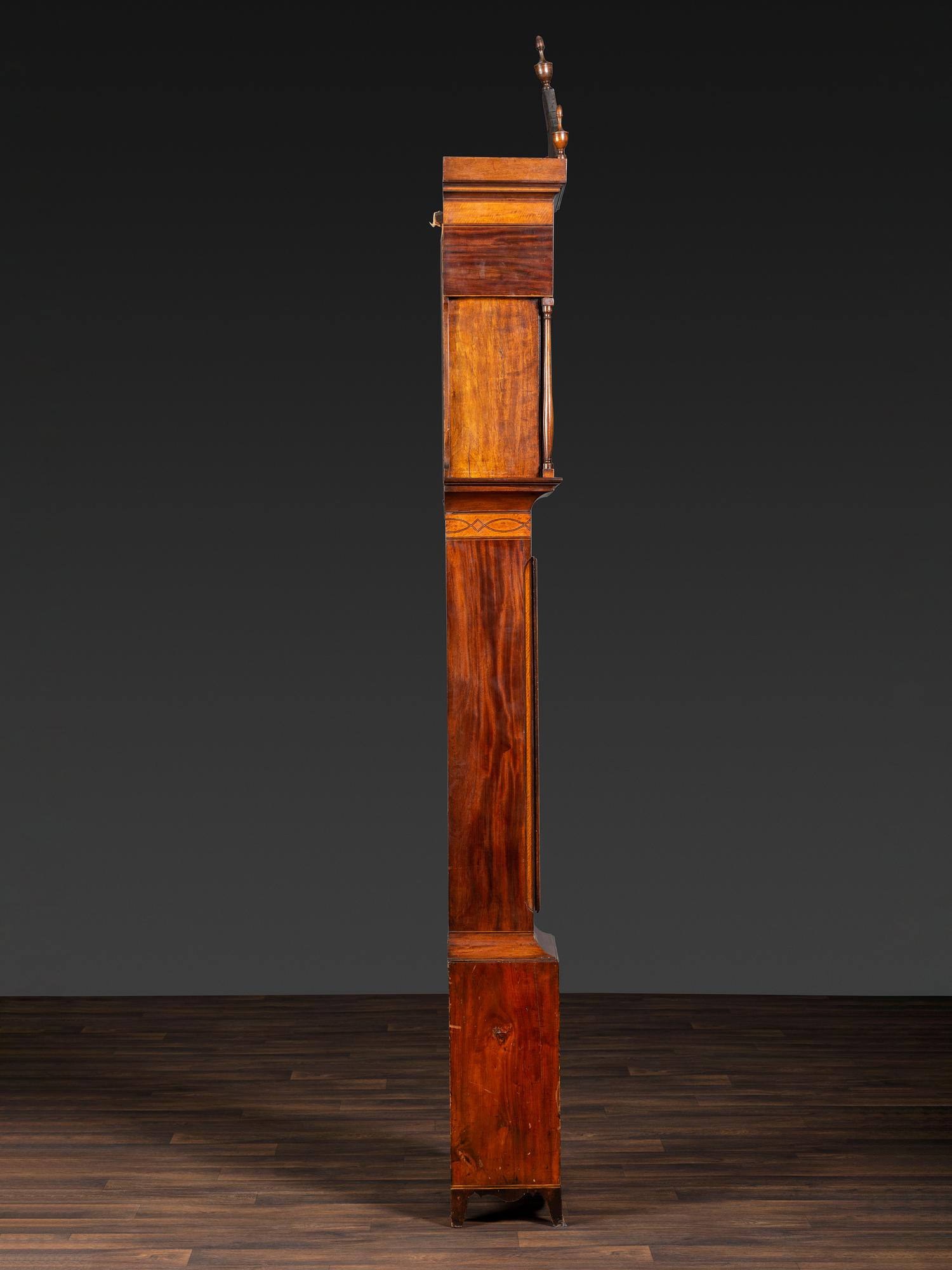 A Federal Inlaid Mahogany Tall Case Clock