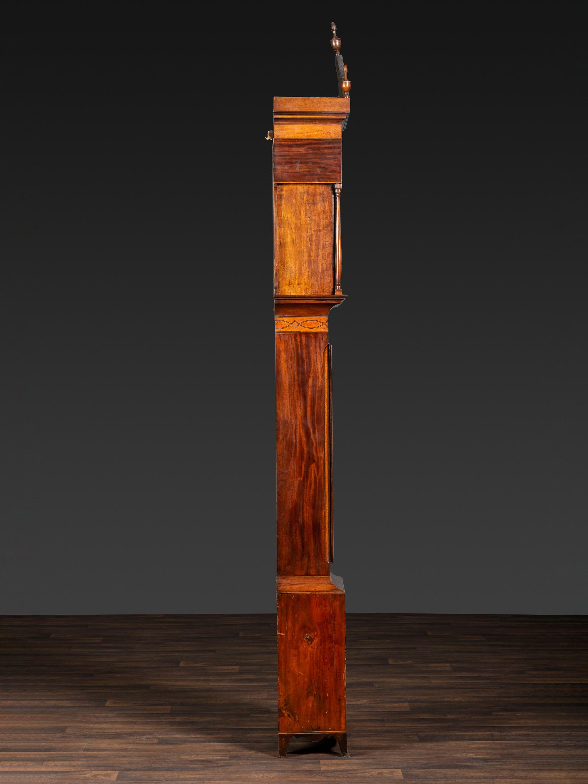 A Federal Inlaid Mahogany Tall Case Clock