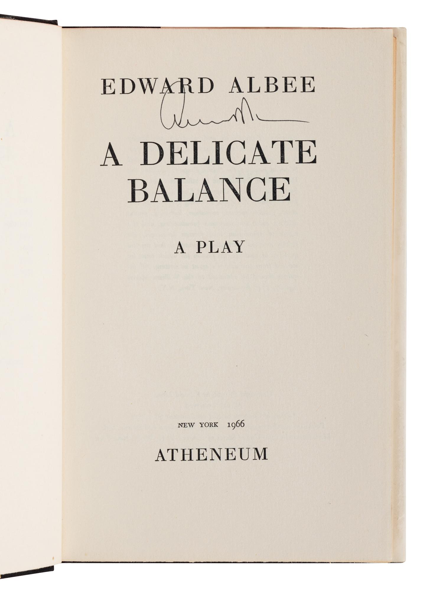 ALBEE, Edward (1928-2016). A group of 5 works by Albee, ALL FIRST EDITIONS, MANY SIGNED, comprising: