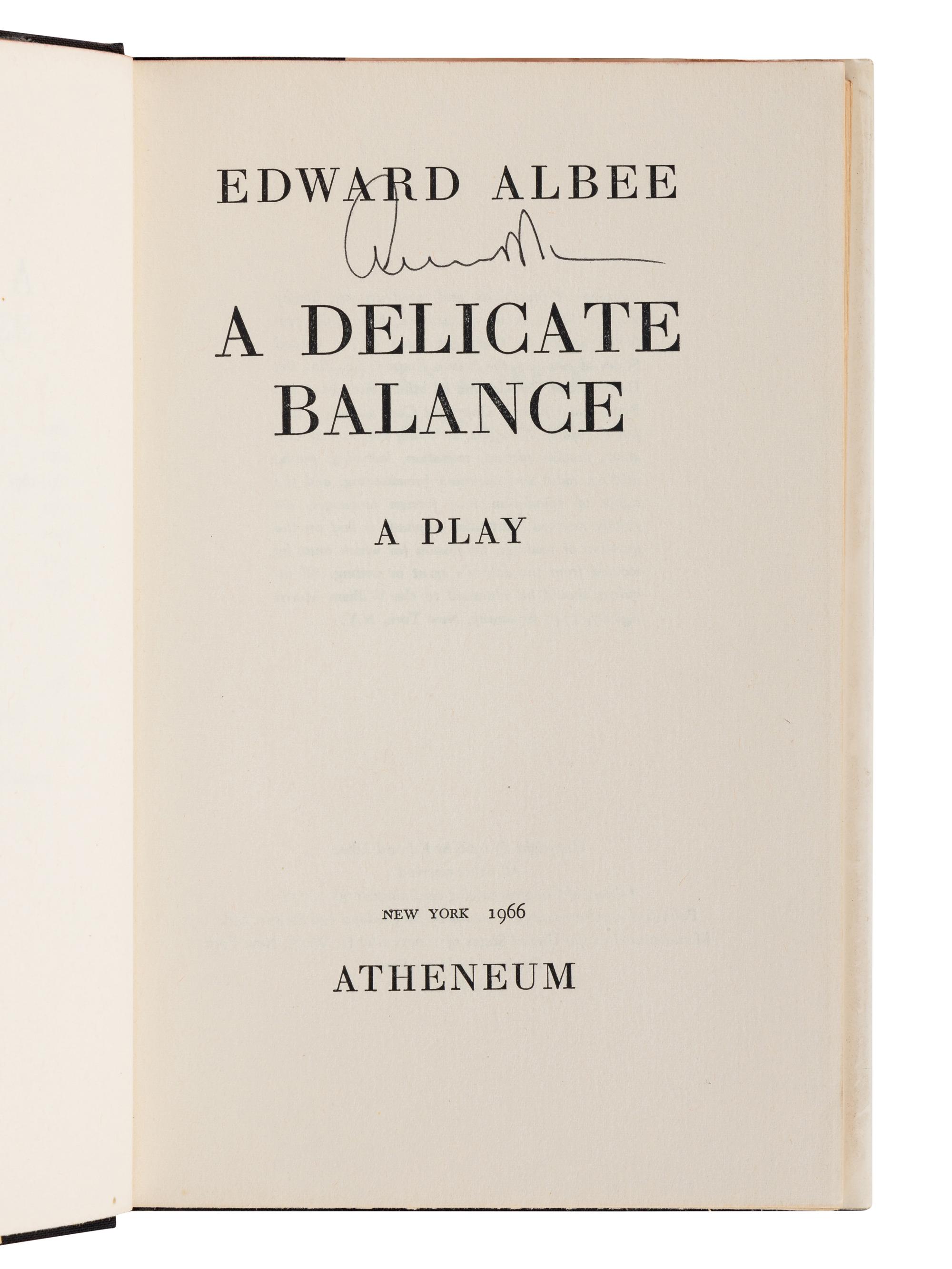ALBEE, Edward (1928-2016). A group of 5 works by Albee, ALL FIRST EDITIONS, MANY SIGNED, comprising: