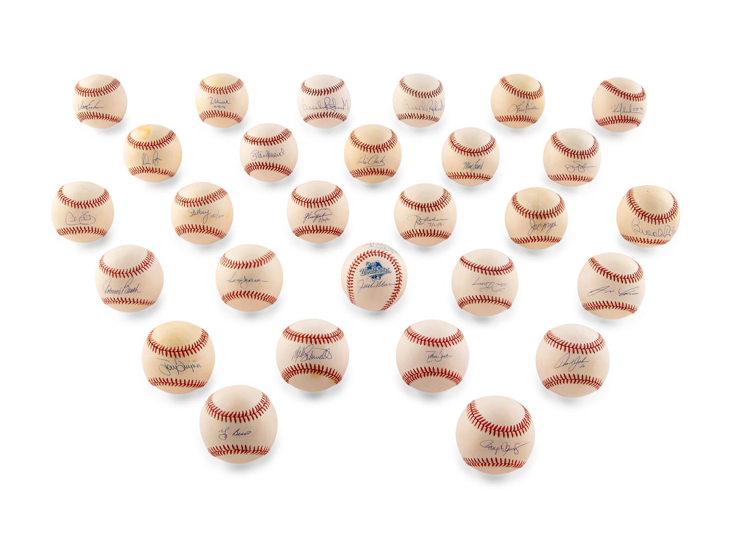 A Large Collection of Hall of Fame and Notable Signed Autograph Baseballs