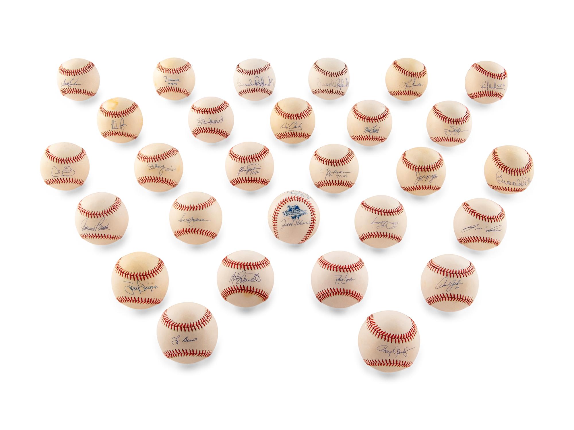 A Large Collection of Hall of Fame and Notable Signed Autograph Baseballs